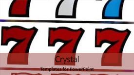  Presentation with slot machine - Presentation having vegas lucky sevens straight off background and a red colored foreground