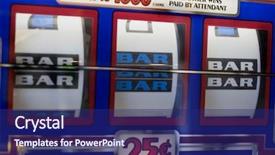  Presentation with vegas bachelorette party - Colorful slide deck enhanced with vegas slots hitting three bars backdrop and a navy blue colored foreground