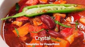  Presentation with red - PPT theme enhanced with vegatable stew with carrot red background and a  colored foreground