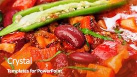  Presentation with red laser beam - Cool new presentation theme with vegatable stew with carrot red backdrop and a  colored foreground