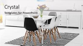  Presentation with interior - PPT layouts having vegemite - beautiful comfortable modern interior background and a white colored foreground