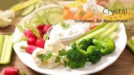  Presentation with dip - PPT theme having vegetable and dip background and a yellow colored foreground