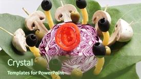  Presentation with flower border colorful made - Theme featuring vegetable bouquet a flower made background and a  colored foreground