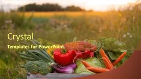  Presentation with farming - Slide set having vegetable-box-in-front background and a  colored foreground