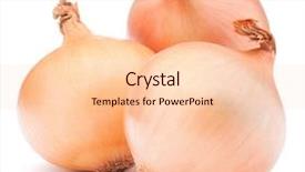  Presentation with white gold - Presentation theme having vegetable bulbs on white background background and a lemonade colored foreground