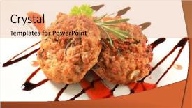  Presentation with burgers - Amazing presentation having vegetable burgers with balsamic vinegar sauce backdrop and a coral colored foreground