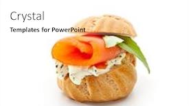  Presentation with cheese - Theme with vegetable canape with cream cheese background and a white colored foreground