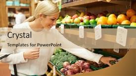  Presentation with vegetable farm - PPT theme enhanced with vegetable counter of farm background and a  colored foreground