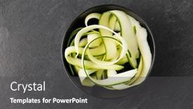  Presentation with jar food canning vegetable canned - Presentation design featuring vegetable-food-and-culinary-concept background and a dark gray colored foreground