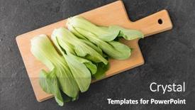  Presentation with vegetable cutting board - Amazing presentation theme having vegetable-food-and-culinary-concept backdrop and a dark gray colored foreground
