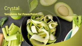  Presentation with black ceramic - Colorful theme enhanced with vegetable-food-and-culinary-concept backdrop and a tawny brown colored foreground