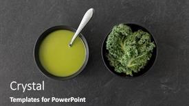  Presentation with culinary - Theme with vegetable-food-and-culinary-concept background and a dark gray colored foreground