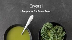  Presentation with culinary - Slides consisting of vegetable-food-and-culinary-concept background and a dark gray colored foreground