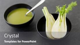  Presentation with culinary - Slides featuring vegetable-food-and-culinary-concept background and a dark gray colored foreground