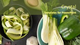  Presentation with culinary - Cool new theme with vegetable-food-and-culinary-concept backdrop and a tawny brown colored foreground