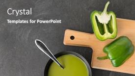  Presentation with culinary - PPT layouts enhanced with vegetable-food-and-culinary-concept background and a dark gray colored foreground