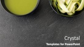  Presentation with culinary - PPT theme consisting of vegetable-food-and-culinary-concept background and a dark gray colored foreground