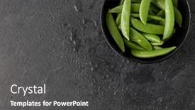  Presentation with culinary - Colorful PPT theme enhanced with vegetable-food-and-culinary-concept backdrop and a dark gray colored foreground