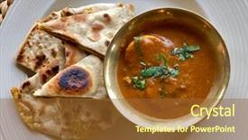  Presentation with nepal - Colorful slide set enhanced with vegetable ghee - nepali breakfast meal paratha stuffed backdrop and a red colored foreground