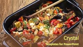  Presentation with plant factory vegetable hydroponic - Presentation consisting of vegetable gratin background and a tawny brown colored foreground