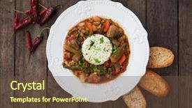  Presentation with okra - PPT theme with vegetable gumbo classic cajun background and a tawny brown colored foreground