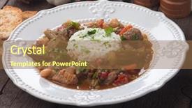  Presentation with okra - Slide deck consisting of vegetable gumbo classic cajun background and a tawny brown colored foreground