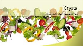  Presentation with image resolution - Presentation design with vegetable isolated on white background background and a blonde colored foreground