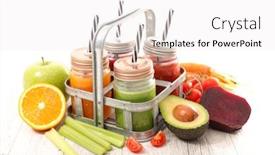  Presentation with detox - Colorful slide deck enhanced with vegetable-juice-healthy-detox-smoothie backdrop and a white colored foreground