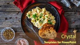  Presentation with mayonnaise - Slides enhanced with vegetable-mayonnaise-salad-with-hard background and a tawny brown colored foreground