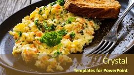  Presentation with mayonnaise - PPT theme featuring vegetable-mayonnaise-salad-with-hard background and a tawny brown colored foreground