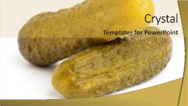  Presentation with vegetable pickles - Presentation theme having vegetable pickles - gherkins background and a  colored foreground