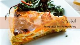  Presentation with grilled - Presentation theme with vegetable pie with cherry tomatoes background and a  colored foreground