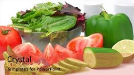  Presentation with decision making manufacturing process - Amazing presentation theme having vegetable processing - process of making salad backdrop and a  colored foreground