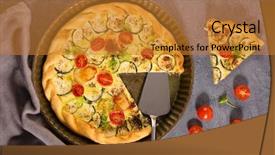  Presentation with tomato - Cool new presentation theme with vegetable quiche with zucchini tomato backdrop and a gold colored foreground