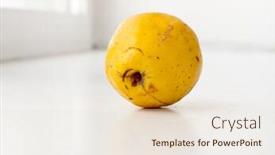  Presentation with apple pear quince - Slide set featuring vegetable-quince-cydonia-oblonga background and a lemonade colored foreground