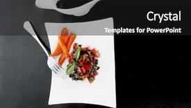  Presentation with sweet basil - Colorful presentation theme enhanced with vegetable salad cherry tomatoes and basil with sweet baked potato served on white plate with sauceboat full blask soy sauce on wood backdrop and a black colored foreground