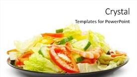  Presentation with white plate - Beautiful PPT theme featuring vegetable-salad-in-plate backdrop and a white colored foreground