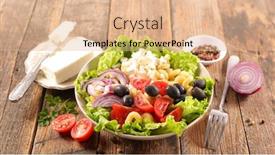  Presentation with feta cheese - Cool new slides with vegetable-salad-with-feta-cheese backdrop and a lemonade colored foreground