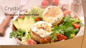  Presentation with cheese - Slide deck with vegetable-salad-with-toast background and a lemonade colored foreground