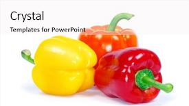  Presentation with pepper - Audience pleasing slide deck consisting of vegetable seed - colored pepper isolated backdrop and a white colored foreground