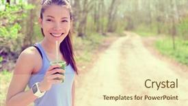  Presentation with heart rate monitor - Beautiful slide set featuring vegetable smoothie wearing smartwatch heart backdrop and a cream colored foreground