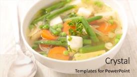  Presentation with soup - Colorful PPT theme enhanced with vegetable-soup backdrop and a lemonade colored foreground