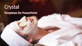  Presentation with indian woman bridal face - PPT theme featuring vegetable treatment - beautiful young woman is getting background and a wine colored foreground