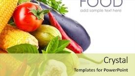  Presentation with tea leaves fresh green leaf - Amazing theme having vegetables - fresh vegetable with leaves isolated backdrop and a yellow colored foreground