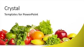 Presentation with fruit - Amazing theme having vegetables - fruit and vegetable borders backdrop and a white colored foreground