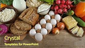  Presentation with dairy products - Cool new theme with vegetables and dairy products backdrop and a tawny brown colored foreground