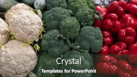  Presentation with cauliflower - Slides consisting of vegetables-at-a-market-cauliflower background and a tawny brown colored foreground