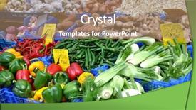  Presentation with amsterdam - Slides featuring vegetables at a market background and a  colored foreground