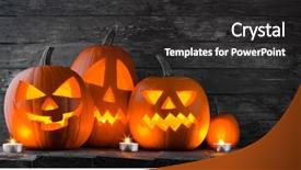  Presentation with heads - Amazing slides having vegetables carving - halloween pumpkin heads jack o backdrop and a dark gray colored foreground