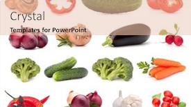  Presentation with white healthy food - Cool new theme with vegetables-collection-isolated-over-white backdrop and a lemonade colored foreground